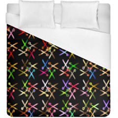 Scissors Pattern Colorful Prismatic Duvet Cover (king Size) by HermanTelo