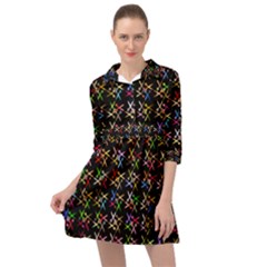 Scissors Pattern Colorful Prismatic Mini Skater Shirt Dress by HermanTelo