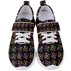 Scissors Pattern Colorful Prismatic Women s Velcro Strap Shoes by HermanTelo