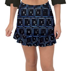 Contemporary Electronics Graphic Modern Fishtail Mini Chiffon Skirt by Pakrebo