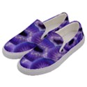 Sliced Kiwi Fruits Purple Men s Canvas Slip Ons View2