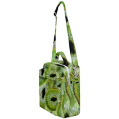 Sliced Kiwi Fruits Green Crossbody Day Bag by Pakrebo