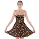 Flowers Roses Brown Strapless Bra Top Dress View1