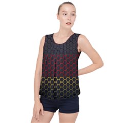 Germany Flag Hexagon Bubble Hem Chiffon Tank Top by HermanTelo