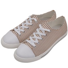 Gingham Check Plaid Fabric Pattern Grey Women s Low Top Canvas Sneakers by HermanTelo