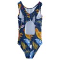 Colorful birds in nature Kids  Cut-Out Back One Piece Swimsuit View2