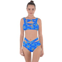 Pattern Backgrounds Blue Star Bandaged Up Bikini Set  by HermanTelo