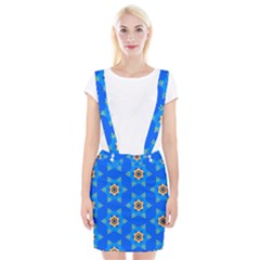 Pattern Backgrounds Blue Star Braces Suspender Skirt by HermanTelo