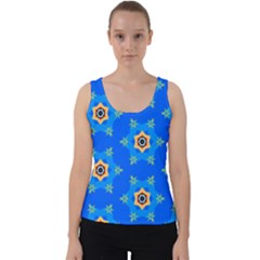 Pattern Backgrounds Blue Star Velvet Tank Top by HermanTelo