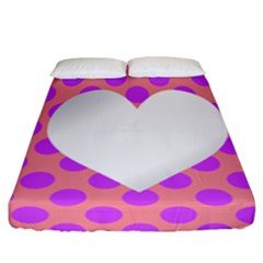 Love Heart Valentine Fitted Sheet (california King Size) by HermanTelo