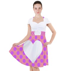 Love Heart Valentine Cap Sleeve Midi Dress by HermanTelo