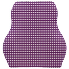 Gingham Plaid Fabric Pattern Purple Car Seat Velour Cushion  by HermanTelo