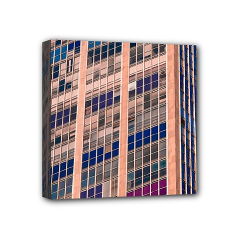 Low Angle Photography Of Beige And Blue Building Mini Canvas 4  X 4  (stretched) by Pakrebo