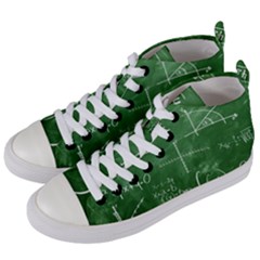 Mathematics Green Women s Mid-top Canvas Sneakers by snowwhitegirl