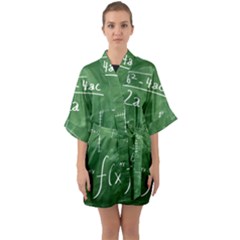 Mathematics Green Quarter Sleeve Kimono Robe by snowwhitegirl