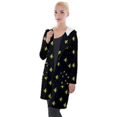 Peeled Banana On Black Hooded Pocket Cardigan by snowwhitegirl