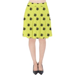 Yellow Eyes Velvet High Waist Skirt by snowwhitegirl