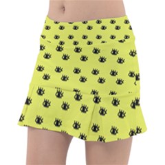 Yellow Eyes Tennis Skirt by snowwhitegirl