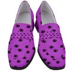 Purple Eyes Women s Chunky Heel Loafers by snowwhitegirl