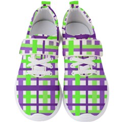 Plaid Waffle Gingham Men s Velcro Strap Shoes by HermanTelo