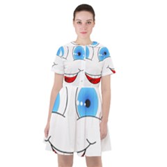 Smiley Face Laugh Comic Funny Sailor Dress by Sudhe