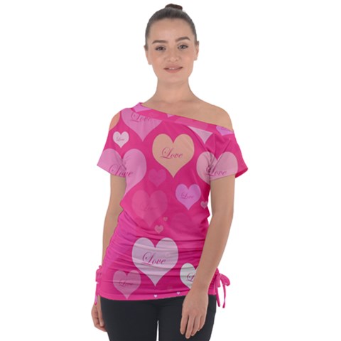 Heartsoflove Tie-up Tee by designsbyamerianna