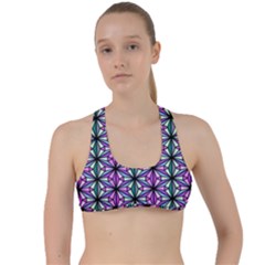 Triangle Seamless Criss Cross Racerback Sports Bra by Mariart