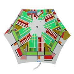 Business Finance Statistics Graphic Mini Folding Umbrellas by Simbadda