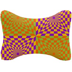 Pop Art Orange Background Seat Head Rest Cushion by Simbadda