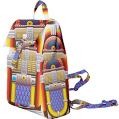 Jukebox Music Record Player Retro Buckle Everyday Backpack by Simbadda