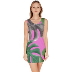 Tropical Greens Leaves Design Bodycon Dress by Simbadda