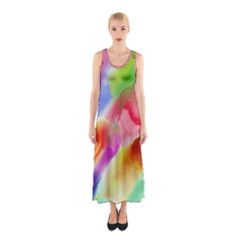 Colorful Watercolors                    Full Print Maxi Dress by LalyLauraFLM