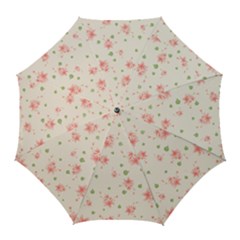 Pink Flowers Pattern Spring Nature Golf Umbrellas by TeesDeck