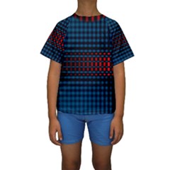 Signal Background Pattern Light Texture Kids  Short Sleeve Swimwear by Sudhe