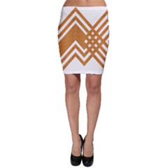 Wood Zigzag Texture Bodycon Skirt by Bajindul