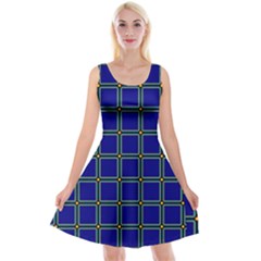 Background Pattern Design Geometric Reversible Velvet Sleeveless Dress by Sudhe