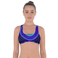 Digital Art Background Pink Blue Got No Strings Sports Bra by Sudhe