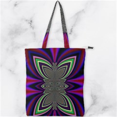 Abstract Artwork Fractal Background Pattern Double Zip Up Tote Bag by Sudhe