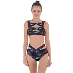 Fractal Artwork Abstract Background Bandaged Up Bikini Set  by Sudhe