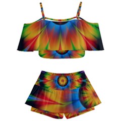 Abstract Digital Art Artwork Kids  Off Shoulder Skirt Bikini by Pakrebo