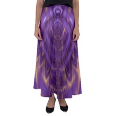 Abstract Art Artwork Fractal Design Flared Maxi Skirt by Pakrebo