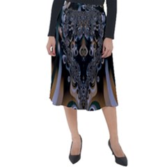 Fractal Art Artwork Design  Art Classic Velour Midi Skirt  by Pakrebo