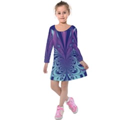 Design Art Digital Art Artwork Kids  Long Sleeve Velvet Dress by Pakrebo