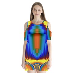 Design Color Colorful Designing Shoulder Cutout Velvet One Piece by Pakrebo