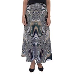 Fractal Art Artwork Design Flared Maxi Skirt by Pakrebo