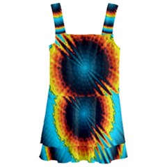 Art Artwork Fractal Digital Art Geometric Kids  Layered Skirt Swimsuit by Pakrebo