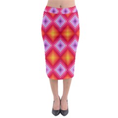 Texture Surface Orange Pink Midi Pencil Skirt by Mariart