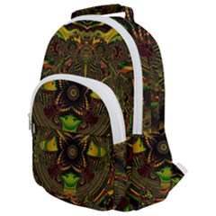 Fractal Art Artwork Design Rounded Multi Pocket Backpack by Pakrebo