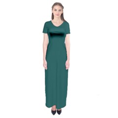 Teal Green Short Sleeve Maxi Dress by blkstudio