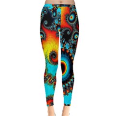 Artwork Fractal Digital Art Inside Out Leggings by Pakrebo